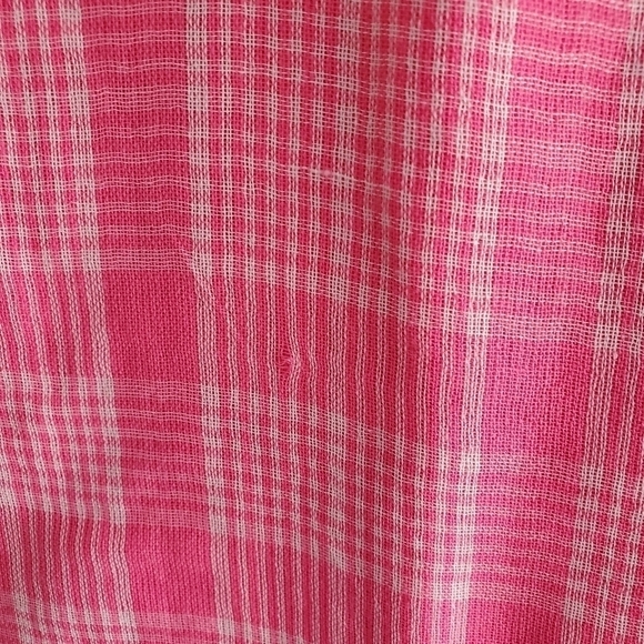 NWT ST. JOHN'S BAY WOMENS SCARF OR WRAP PLAID, Pink Glow - Picture 6 of 6